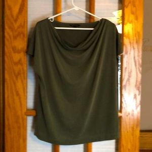 Boat neck short sleeve dressy blouse